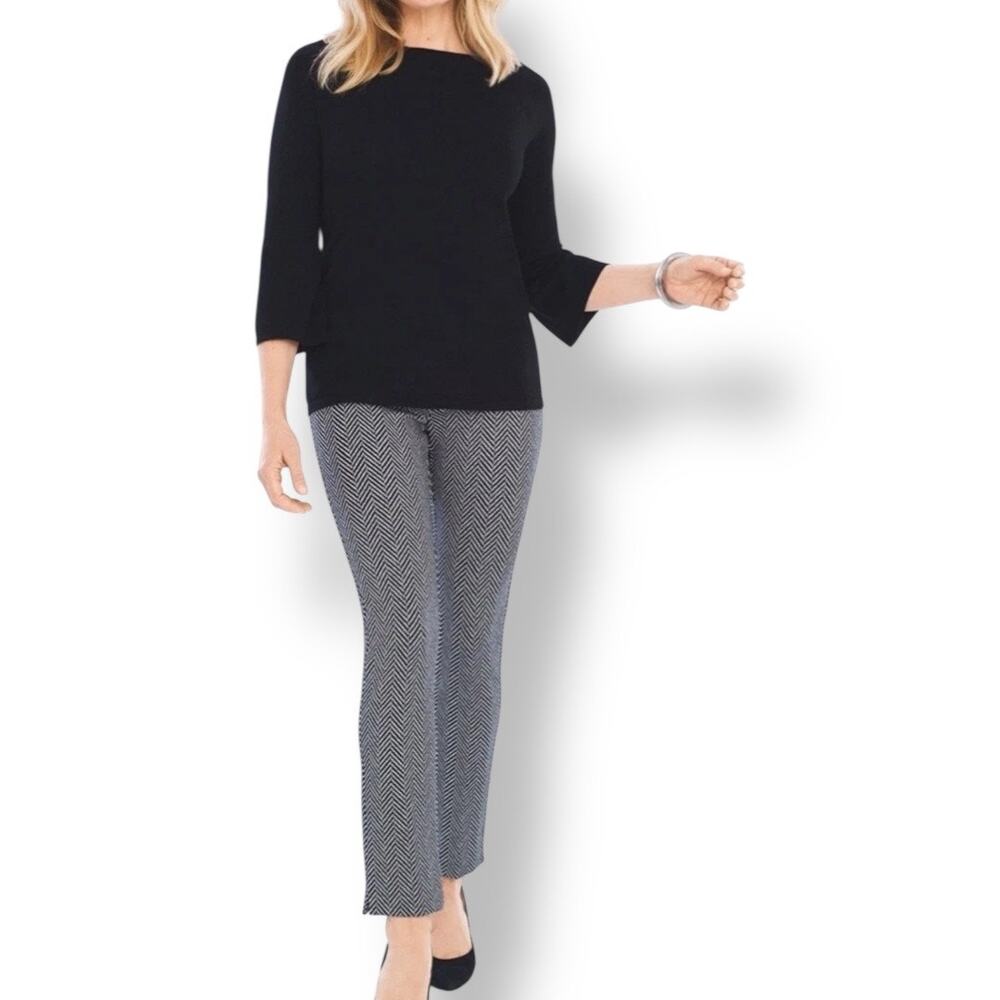 Chico's Juliet pants ankle high rise flat front US size M / 14 Chicos 2.5